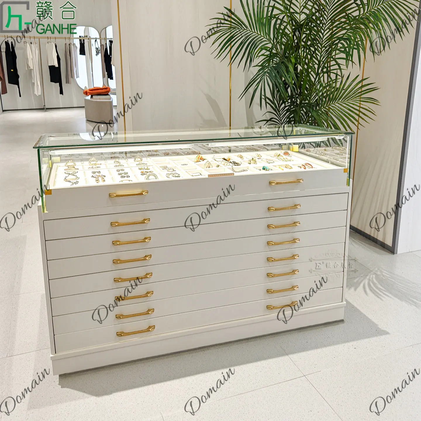 81 N Vitrine de vidro de luxo, - Jewelry For Watches avaliação e preço